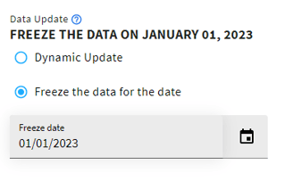 Data Update mode_Freeze data