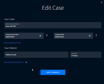 Show Personal Info_Edit Case modal