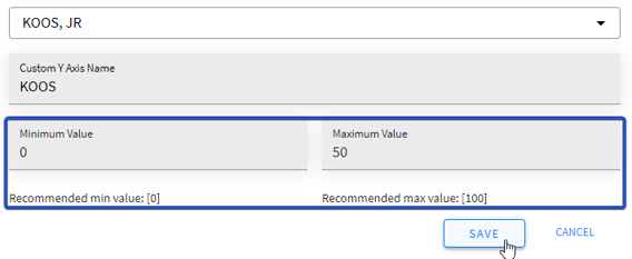 Values for Y axis