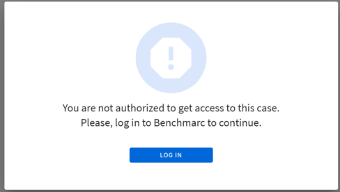 Not authorized to access case_Benchmarc